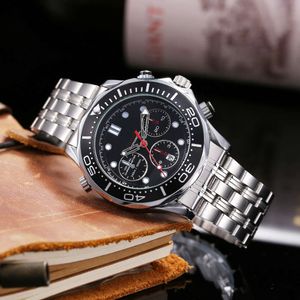 OmegWatch Роскошные дизайнерские часы Omegwatch Кварцевые часыГорячие продажи европейского бренда со стальной полосой кварцевые минималистичные часы для мужской американской повседневной одежды