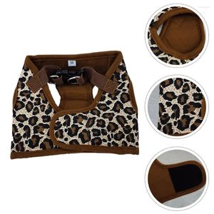 Dog Collars Pet Canvas Chest Harness Vest - Size M (Leopard Print)