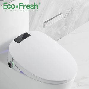 Toilet Seats EcoFresh Smart toilet seat Electric Bidet cover intelligent bidet heat clean dry Massage care for child woman the old 231219