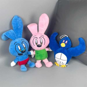 Новый плюшевый плюшевый кролик Riggy Monkey Blue Rabbit, мягкие игрушки, Рождественский подарок