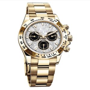 Master Watch Men's Sports Serisi Sapphire Glass Gold Case Paslanmaz Çelik Kayış Katlanır toka 2813 Otomatik Mekanik Movem292s