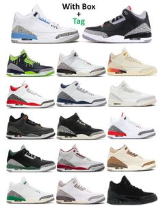 Scarpe da basket Black Cement White Cement Reinventa UNC Doernbecher Craft Ivory Balvin Palomino Midnight Navy Noir Fire Cardinale Red Katrina Men Sneaker