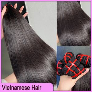 En Çok Satış Sınıf 12A Çift Acılı Vietnam Saç Uzantıları% 100 İnsan Saçı Atkısı Perulu Hint Hint Brezilya Saç İpeksi Düz 3 Bundles