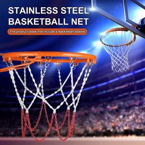 İç Mekan Basketbol Metal Zinciri Net Anti-Düzenli Çinko Çelik Üç Renk Desen Tasarım Basketbol Acelesorios Top Zinciri Net 231220