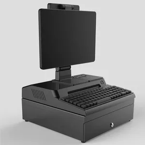 14.1 inç dokunmatik ekran nakit kutusu klavye yerleşik 58mm yazıcı bütün paket POS Bilgisayar Fabrika Sistemi Kayıt