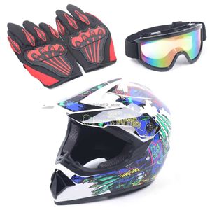 Tırmanma Kaskları Dot Gençlik Kaskı Eldiven Gogles Motocross Off-Road Racing Dirt Bike için Yarım Kask Dört Seasons USA