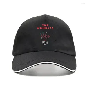Шариковые кепки Стакан для питья The Wombats Snapback Обычная бейсбольная кепка Черная мужская бейсболка