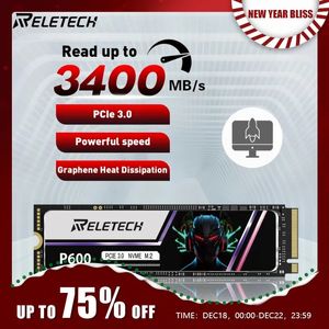 Reletech P600 M2 SSD NVMe 1TB 2TB 512GB 256GB SSD M.2 2280 PCIe Gen3.0x4 Internal Solid State Drive Hard Disk For Laptop Desktop 231220
