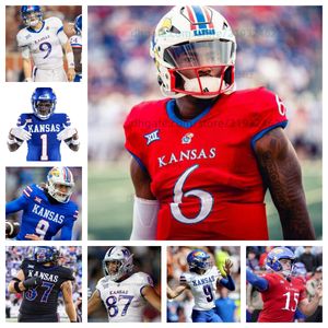 2023 Amerikan Koleji Futbol Giyim Kansas Jayhawks Futbol Forması Luke Hosford Isreal Moses Griffin Koch Damon Greaves Sevion Morrison Jack Jackson