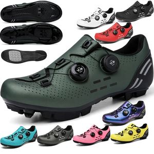 Велосипедные кроссовки MTB с шипами, мужские карбоновые спортивные туфли для скоростного велосипеда, женская обувь для горных гонок на плоской подошве SPD, обувь для шоссейного велоспорта 231220