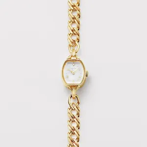 Наручные часы 2023, женские часы, позолоченный 24 К, древний браслет, наручный латунный циферблат, стильный подарок для любителей Fritillaria