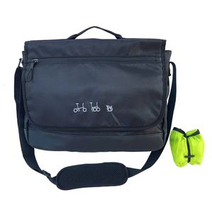 Bolsas de bicicleta Panniers Uso para Brompton Birdy BYA412 Bicicleta plegable Bolsa de almacenamiento frontal Bolso con bolsas Montaje Cubierta a prueba de lluvia 231220