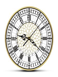 Big Ben Saat Çağdaş Modern Duvar Saati Retro Sessiz Sessiz Duvar İzle İngiliz Ev Dekoru Büyük Britanya Londra Hediyesi X0702094054
