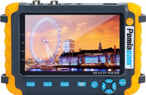 AHD монитор камеры тестер IV8W 5 дюймов 4-в-1 8MP AHD TVI 8MP CVI CVBS 1080P коаксиальный HD-видео тестер Поддержка RS485 PTZ-контроллера/тест кабеля UTP/VGA HDMI вход/DC12V