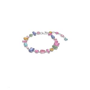 Swarovskis Браслет дизайнер женщин оригинальный качественный шарм браслеты подарки Rainbow Sparkling Candy браслет женщина