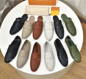 Capri Open Back Back Loafer Designer Sapatos Sapatos de Mula Plata