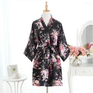 Marka Tasarımcı Kadınlar Yaz Salonu Robe Lady Seksi Ev Soyunma Elbisesi Satin Kimono Nightgown Gevşek Tatay