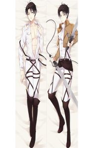 Anime shingeki no kyojin titan eren jaeger ackerman levi rakibi dakimakura yastık kapağı sarılma vücut yastık kılıfı AK01P 205045340