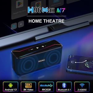H96 Max M7 Android 13.0 TV Box Home Theatre Dinger 4k 8K Video RockChip RK3528 BT5.1 2,4G 5G Dual WiFi 2G 16G/4G 32G против X96 x10 Hako Pro