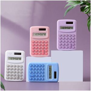 Калькуляторы Оптовая продажа Карманный калькулятор Ручные мини-калькаторы с кнопочной батареей 8-значный дисплей Базовый офис для дома Школьники Te Dh3Pn