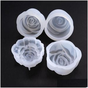 Формы для ювелирных изделий из УФ-смолы, жидкие формы для Sile, 3D-цветы роз, подвески, форма для изготовления полимерной глины, 4 капли, доставка ювелирных изделий, ювелирных изделий Dhgarden Dhydm