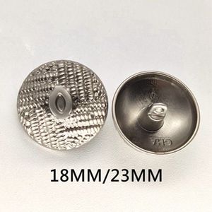 Gömlek için Pul Diy dikiş düğmesi ile metal yuvarlak harfli düğmeler süveter ceket gümüş altın 18/23mm
