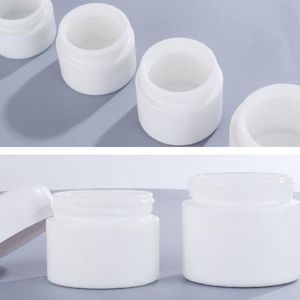Beyaz Porselen Kozmetik Krem Kavanozu 30G 50G Cilt Bakımı Cam Yüz Krem Şişeleri Beyaz Kapaklar MKIHX