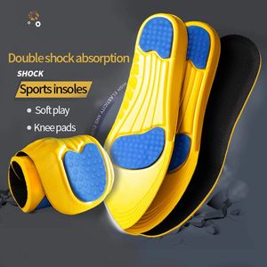 Memory Foam Sport Soles for Men Women Shoe Inserts Pad Sneakers traspirante con sneaker con gel di silicone che si spolvera ortopedico insole 231221