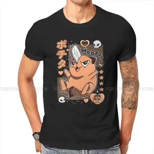 Herren -T -Shirts Pochita Art T -Shirt für männliche Kettensägen Mann Anime Kleidung Neuheit Polyester Hemd weiche Druck flauschig