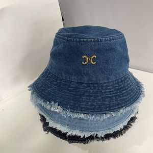 Geniş Memlu Şapkalar Kova Şapkaları Tasarımcı Denim Şapka Yaz Yıkanmış Kova Şapkaları Bob Caps Gorros Erkekler Katlanabilir Geniş Sun Koruma Şapkası Sokak Moda Lüks Spor Kapağı