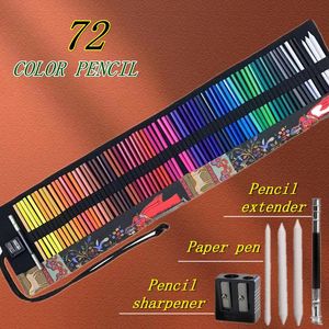 Sevimli Kore tarzı 72 renkli kalem seti profesyonel yağlı silinebilir renk boyama kalemi çocuklar ve sınıf arkadaşları için hediye 231221