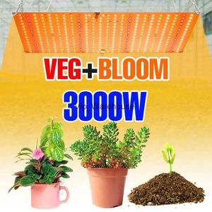 Lights Grow Lights 3000W Led Grow Light Phyto Lamp For Plants Bulb Full Spectrum Quantum Board Hydroponics Growing System Greenhouse Flow