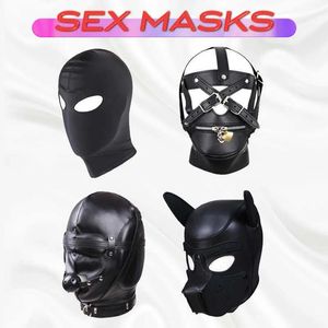 Maskeler Yetişkin Oyunları Çiftler İçin Seks Oyuncakları Cadılar Bayramı Rolü Oyun Headgear Seks Bondage Maske Yavru Cosplay Cosplay Full Balaclava Sexshop Q081