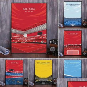 Картины спортивные места проведения, картина картинка футбольное поле для крикета стена искусство Нордическое плакат и печатные мультипликационные картинки для подростковой комнаты декор gi dhrvb