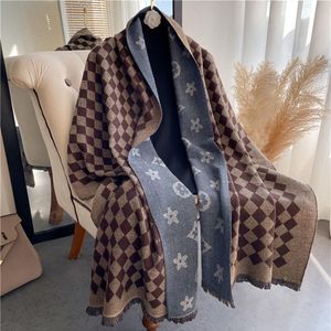 Moda Kış UNISEX Üst Kaşmir Eşarp Erkekler için Kadın High End Tasarımcı Büyük Boy Klasik Çek Büyük Ekose Salcı ve Scarves Scar194m