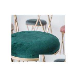 Oturma Odası Mobilya Demir Sanat Kozmetik Tezgah Soyun Sandalye Nordic Restaurant Sofa Çay Masası ve Dışkı INS Ayakkabı için Yaratıcı Sto278Z Dhjaa