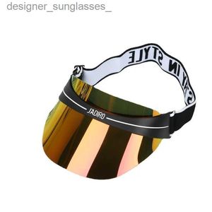 Visorlar Yaz Nefes Alabilir Hava Güneş Şapkaları Erkek Kadınlar Ayarlanabilir Vizör UV Koruma Üst Boş Patchwork Sports Golf Koşu Güneş Koruyucu Cl231217