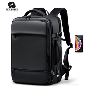 Fenruien Backpack Men 173 Inch Laptop Backpacks Expandable USB Charging Large Capacity Travel Backpacking With Waterproof Bag 231222