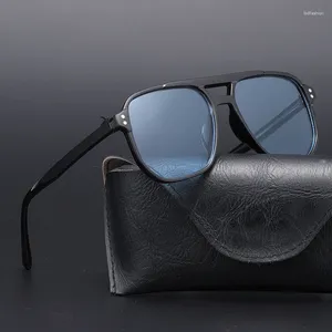 Güneş Gözlüğü Kadın Moda 2023 Basit Büyük Çerçeve Gözlükleri Retro Klasik Plastik Açık Tasarımcı Gözlük UV400