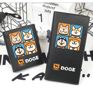 Doge wallet Shiba Inu purse Kabosu Dog Photo money bag Casual leather billfold Print notecase