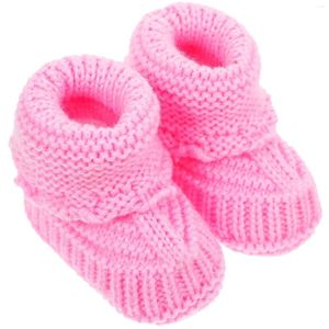 Botas 1 par de sapatos de tricô para bebês Botas de malha de malha