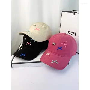 Ball Caps 2023 Sweet Bow Baseball Women Women Spring и осень простые модные лица.