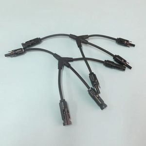 1 пара солнечных разъемов Y типа 3 в 1, штекер и гнездо солнечного кабеля для подключения IP67 1–3 Y-образных соединительных кабелей