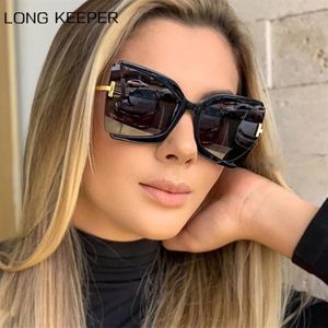 Солнцезащитные очки 2022 Big Women Fashion Cat Eye Cateye Sun Glasses для Lady Vintage Butterfly Metal Sunglass244M