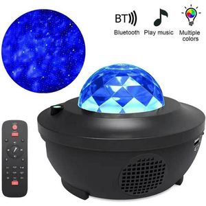Красочный звездный небо проектор Blueteeth USB -голос управление музыкальным проигрывателем светодиодные романтические проекционные лампы подарка 221M