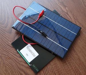 Аксессуары 5 ПКС 4.2W 18 В Солнечные батареи поликристаллическая солнечная панель+крокодил зажигания для зарядки батареи 12 В