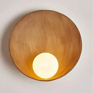 Стеновая лампа северный стиль белый коричневый светильник японское творческое светодиодное освещение