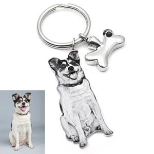 Персонализированный мемориальный подарок домашних животных Custom Po Dog Urn Keyring Picture Desistsake Cat Puppy Bone Ashes urns cremation cremation.