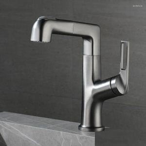 Banyo lavabo muslukları moda trend modern rüzgar tabancası gri 360 ﾰ rotasyon iki fonksiyon pl kaldırma tek delik ve soğuk su damlası teslim dhq5j