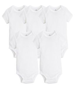 5 PCSlot Born Baby Clothing Summer Body Body Bodysuits 100 хлопковые белые дети.